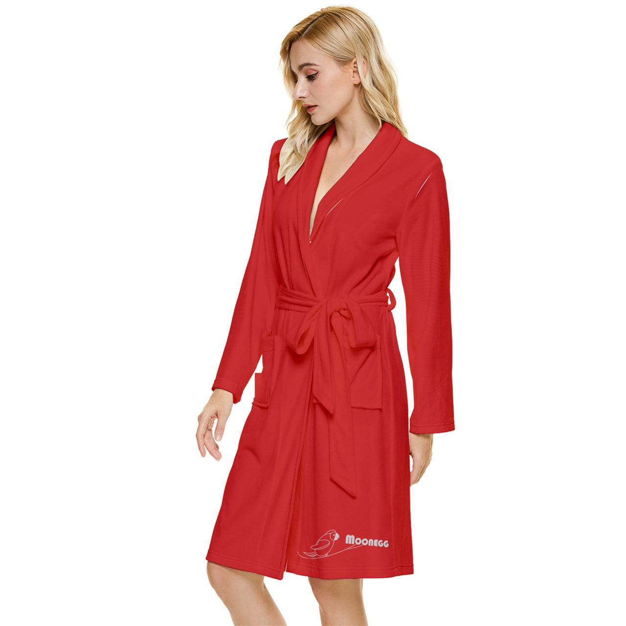 Moonegg night dress bath robe (Long Sleeve Velvet Robe)