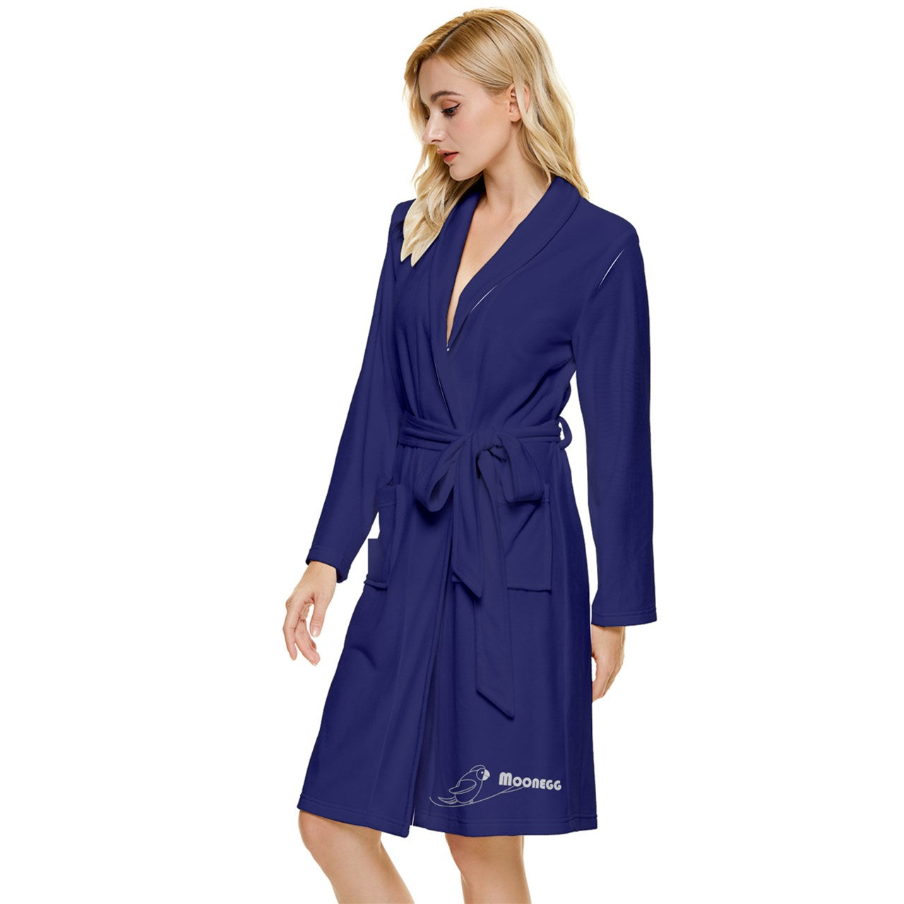 Moonegg night dress bath robe (Long Sleeve Velvet Robe) DB