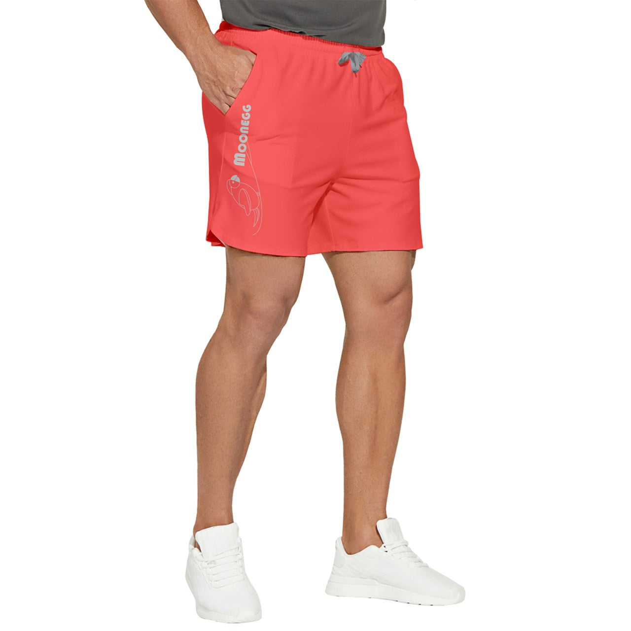 Moonegg Red short Men's Runner Shorts