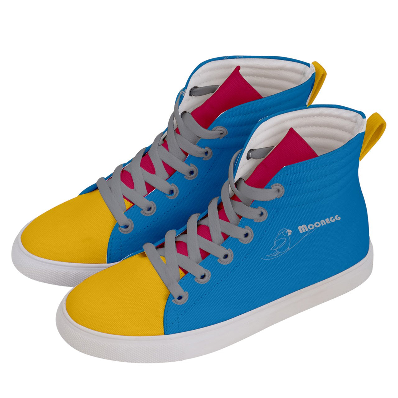 MooneggDesignshoes Men's Hi-Top Skate Sneakers