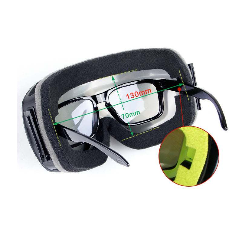 Moonegg choice Ski Goggles Double Layers UV Anti-fog Big Ski Mask