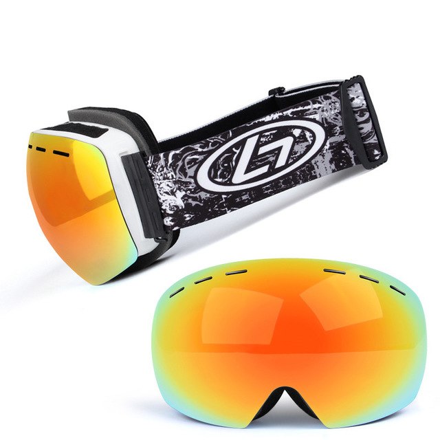 Moonegg choice Ski Goggles Double Layers UV Anti-fog Big Ski Mask