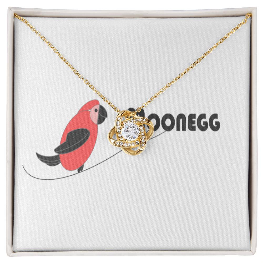 Moonegg choice Love Knot Necklace (Yellow & White Gold Variants)