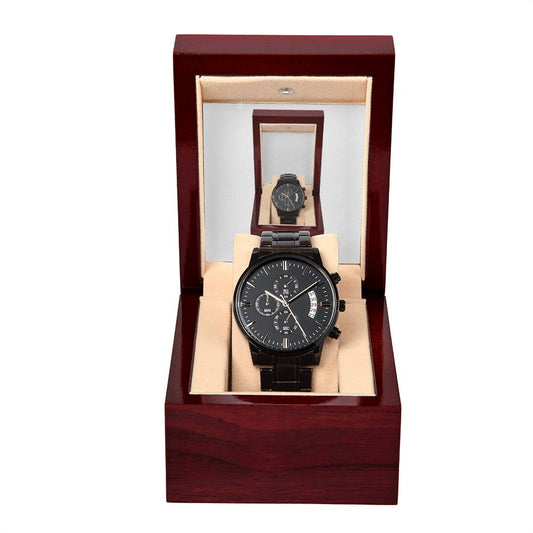 Moonegg choice Men Black Chronograph Watch