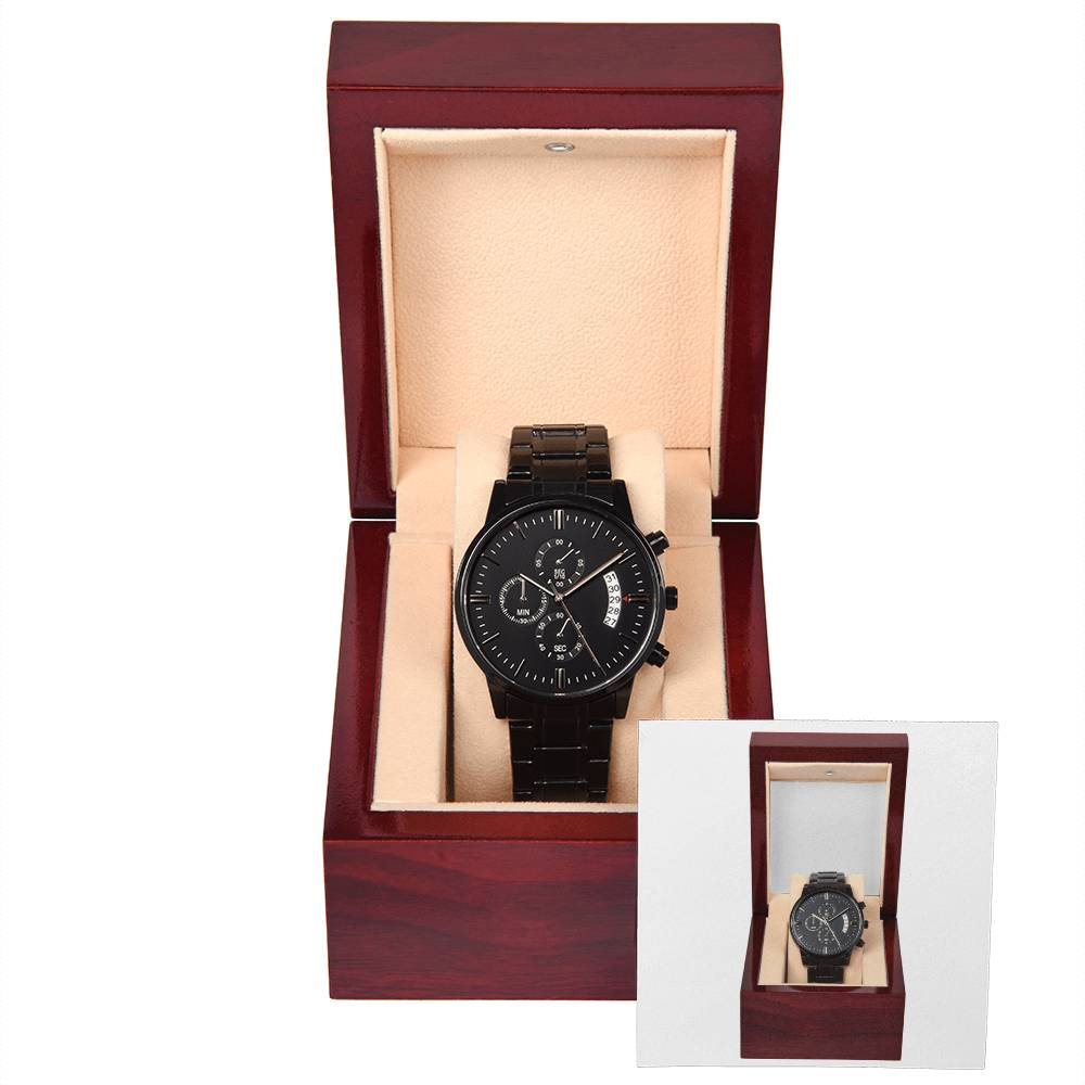 Moonegg choice Men Black Chronograph Watch