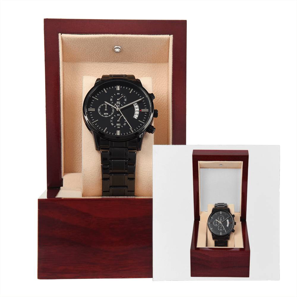 Moonegg choice Men Black Chronograph Watch