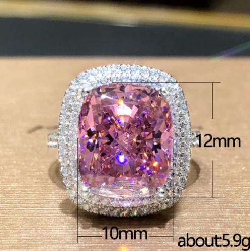 Moonegg choice Big Pink Cubic Rings