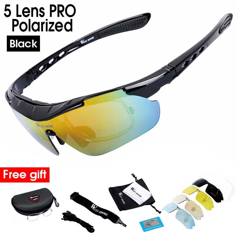 Moonegg choice, WEST BIKING Polarized Cycling Glasses Anti-fog