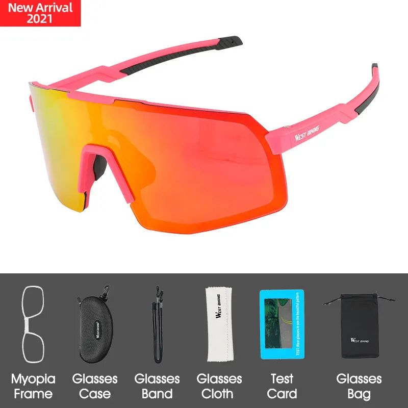 Moonegg choice, WEST BIKING Polarized Cycling Glasses Anti-fog