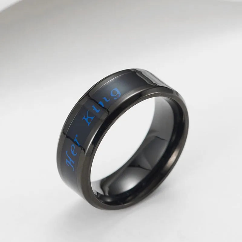 Moonegg choice Temperature Ring Titanium Steel