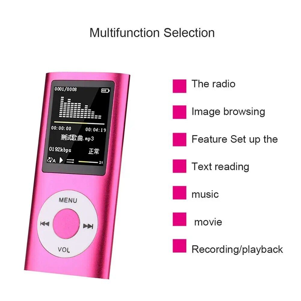 Moonegg choice - Mp3 Player Portable Rechargeable Stereo Music Player